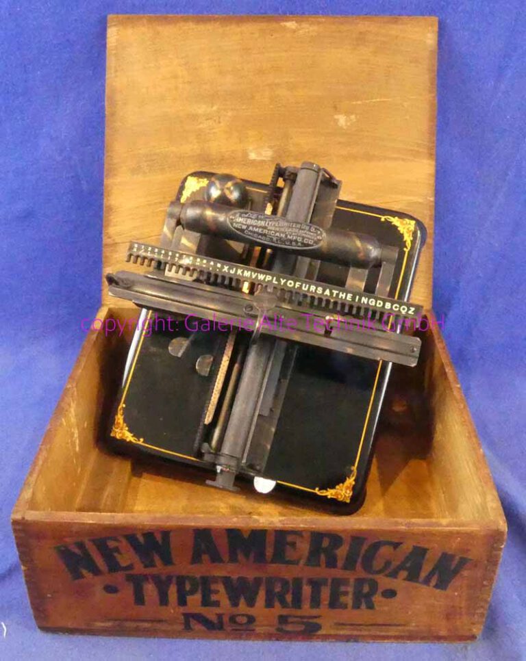 New American Modell 5 in Original-Transportkiste